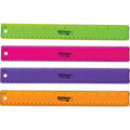 RULER 12" FLEXIBLE PLASTIC ASST