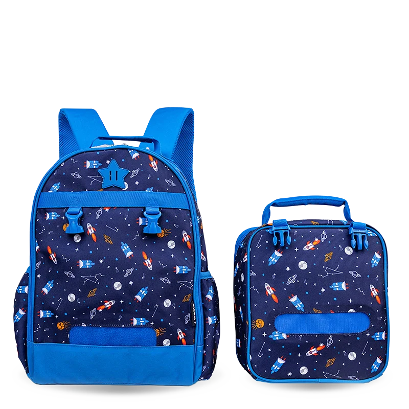Duet Kids Backpack & Detachable Lunch Box Set | Spaceship